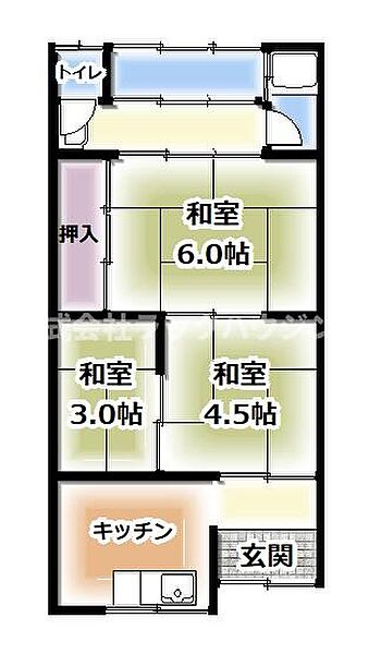 大阪府寝屋川市豊里町(賃貸テラスハウス3K・1階・39.70㎡)の写真 その2