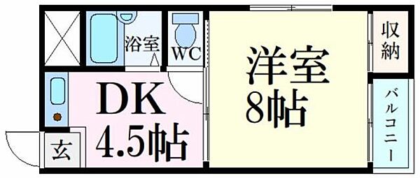 BWビル17（旧アチーヴ英真） ｜兵庫県姫路市塩町(賃貸マンション1DK・2階・24.84㎡)の写真 その2