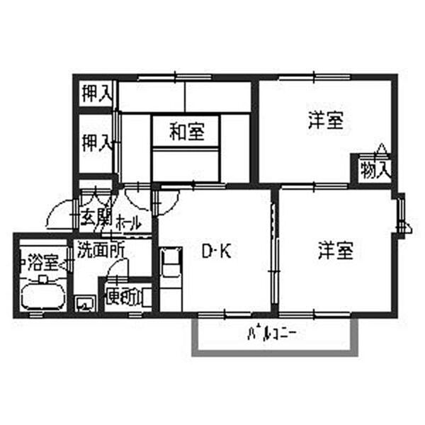 オークタウン書写 A201｜兵庫県姫路市書写(賃貸アパート3DK・2階・51.87㎡)の写真 その2