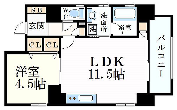 アンゼン十二所前 ｜兵庫県姫路市忍町(賃貸マンション1LDK・3階・44.61㎡)の写真 その2