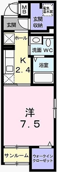 兵庫県姫路市飾磨区山崎(賃貸マンション1K・1階・31.99㎡)の写真 その2