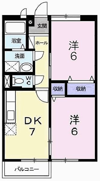 兵庫県高砂市米田町米田(賃貸アパート2DK・2階・46.13㎡)の写真 その2