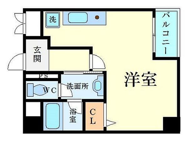 KEIマンション ｜兵庫県姫路市亀井町(賃貸マンション1R・7階・28.00㎡)の写真 その2