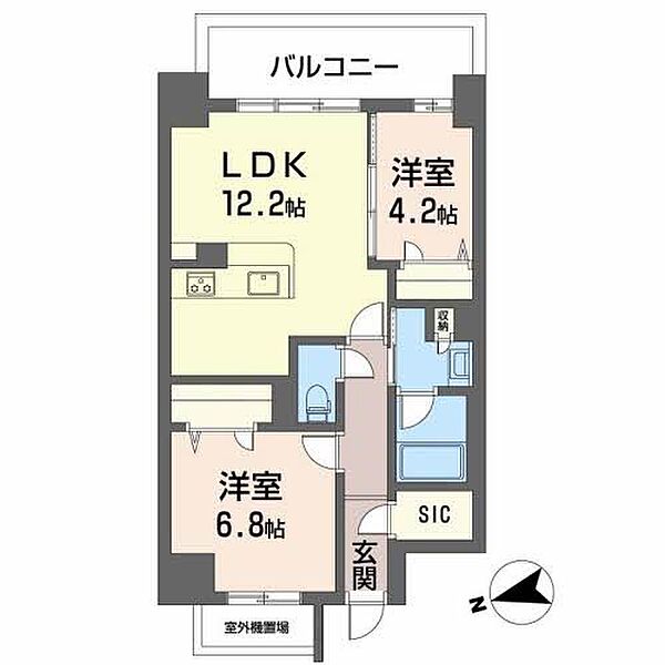 ケイマン ｜兵庫県姫路市東延末１丁目(賃貸マンション2LDK・8階・57.06㎡)の写真 その2