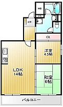 メゾンサカタ  ｜ 兵庫県姫路市飾磨区玉地１丁目（賃貸マンション2LDK・2階・53.75㎡） その2