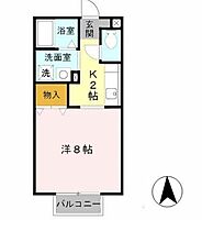 パセオ姫路　B棟  ｜ 兵庫県姫路市亀山１丁目（賃貸アパート1K・2階・26.49㎡） その2