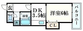 ハイツA＆M  ｜ 兵庫県姫路市中地南町（賃貸マンション1DK・4階・26.00㎡） その2