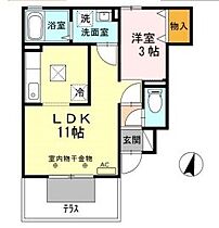 ドミールブランシェ北天満  ｜ 兵庫県姫路市大津区北天満町（賃貸アパート1LDK・1階・34.32㎡） その2