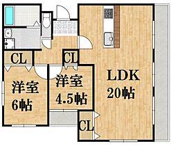 プロムナード・飾磨I  ｜ 兵庫県姫路市飾磨区下野田１丁目（賃貸マンション2LDK・2階・66.73㎡） その2