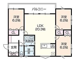 BELLE FLAT　阿保  ｜ 兵庫県姫路市阿保（賃貸アパート3LDK・2階・86.18㎡） その2