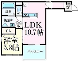 間取図画像 1LDK