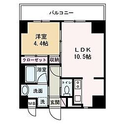 GLANZ高尾町 1LDKの間取図画像