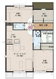 スカーレット北野 2LDKの間取図画像