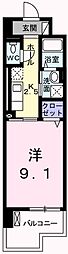 クレール姫路2 1Kの間取図画像