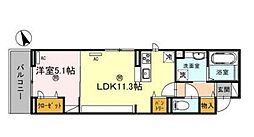 D-PLACE安田 1LDKの間取図画像