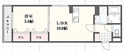 Le Corindon 1LDKの間取図画像