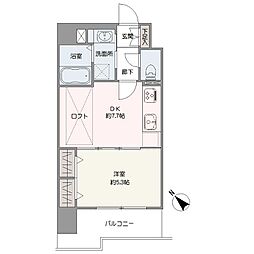 菱和パレス音羽弐番館 1DKの間取図画像