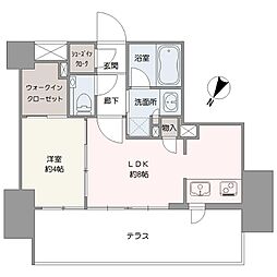クリオラベルヴィ赤羽東 1LDKの間取図画像