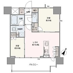 クリオラベルヴィ赤羽東 2LDKの間取図画像
