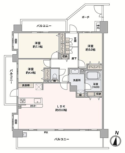 間取りを拡大表示