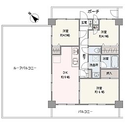 グレイス相模大野 3DKの間取図画像