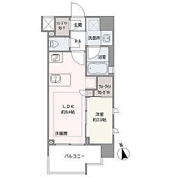 ベルジェンド横濱桜木町グランクオーレ 1LDKの間取図画像
