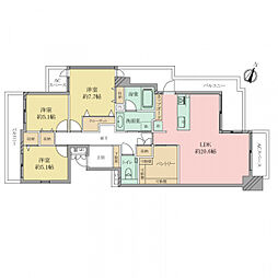 グランドメゾン大濠南 3SLDKの間取図画像