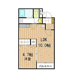 シュプリーム 1LDKの間取図画像