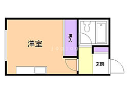 コーポアフロス ワンルームの間取図画像