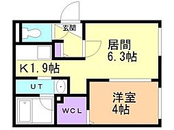 間取図画像 1LDK