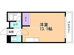 ステージア月寒 1階ワンルームの間取り
