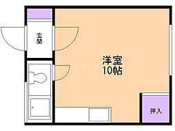 高橋アパート ワンルームの間取図画像