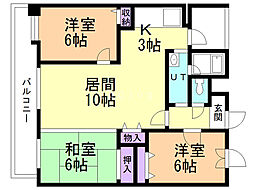 ＴＯＡマンション 7階3LDKの間取り