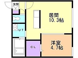 Ｐｒｅｍｉｅｒ　ｉｓｔ豊平 3階1LDKの間取り