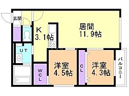 札幌市営南北線 幌平橋駅 徒歩19分 4階/-