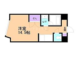 メゾン清田21 ワンルームの間取図画像