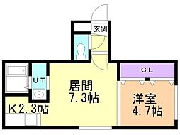 間取図画像 1LDK