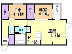 間取図画像 2LDK