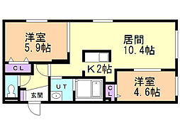 間取図画像 2LDK