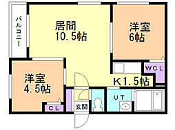 間取図画像 2LDK