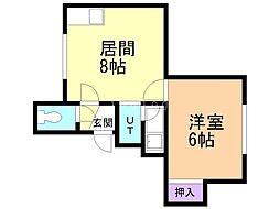 アールグレイ 1LDKの間取図画像