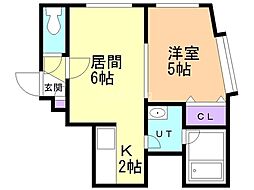 リヴァーレ 1LDKの間取図画像