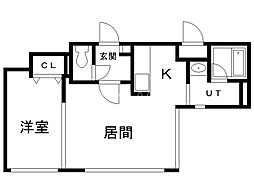 セントラルステート豊平 1LDKの間取図画像
