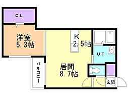 スターレジデンス福住 1LDKの間取図画像