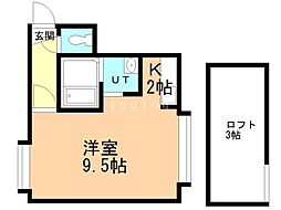 マイタウン 1Kの間取図画像