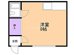 北菱パークハイツ ワンルームの間取図画像