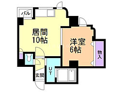 メゾン北辰 1LDKの間取図画像