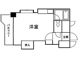 シティハイム平岸 ワンルームの間取図画像