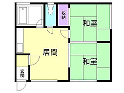清和ハウス 2DKの間取図画像
