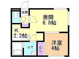 ブロッサム学園前 1LDKの間取図画像